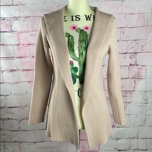 J.CREW Tan Knitted Hoodie Cardigan Sweater